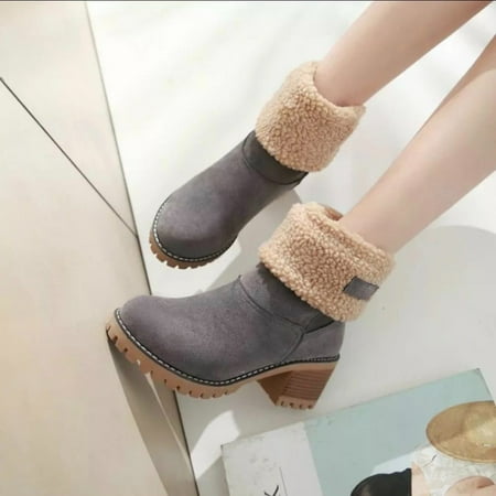 Women‘s Warm Plush Lined Boots Chunky Heeled Ankle Boots Classic & Comfortable Chelsea Boots
Women‘s Warm Plush Lined Boots Chunky Heeled Ankle Boots Classic & Comfortable Chelsea Boots
