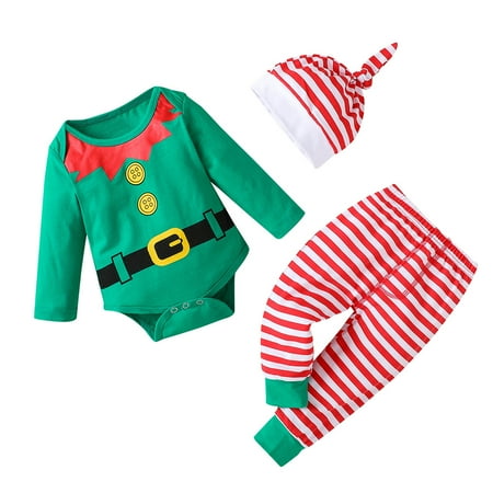 EHTMSAK Newborn Infant Baby Toddler Girl Boy 3PCS Outfits Bodysuit and Pants Set Long Sleeve Clothing Set Christmas with Hat Green 0-2Y 90
EHTMSAK Newborn Infant Baby Toddler Girl Boy 3PCS Outfits Bodysuit and Pants Set Long Sleeve Clothing Set Christmas with Hat Green 0-2Y 90