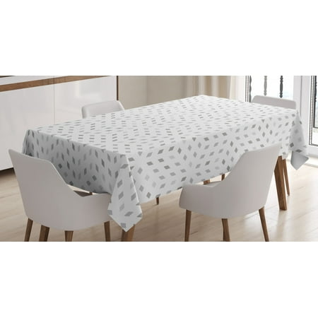 Grey and White Tablecloth Geometric Diamond Shaped Mosaic Motif Digital Artistic Minimalist Display Rectangular Table Cover for Dining Room Kitchen 52 X 70 Inches Grey White by Ambesonne
Grey and White Tablecloth Geometric Diamond Shaped Mosaic Motif Digital Artistic Minimalist Display Rectangular Table Cover for Dining Room Kitchen 52 X 70 Inches Grey White by Ambesonne