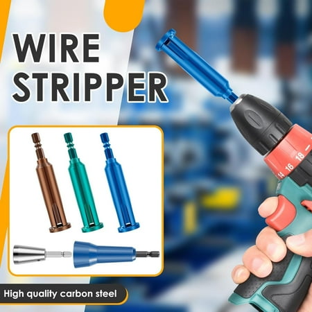 Complete Comprehensive Kit for 3-Way and 5-Way Wire Stripping and Twisting - Powerful Efficient and Convenient 5-Piece Hex Shank Drill Driven Cable Twisting Tools Set with Multi-functio
Complete Comprehensive Kit for 3-Way and 5-Way Wire Stripping and Twisting - Powerful Efficient and Convenient 5-Piece Hex Shank Drill Driven Cable Twisting Tools Set with Multi-functio