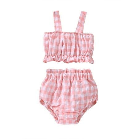 Bagilaanoe Baby Girl 2pcs Outfits Sets Sleeveless Off Shoulder Neck Plaid Print Tops High Waist Plaid Shorts
Bagilaanoe Baby Girl 2pcs Outfits Sets Sleeveless Off Shoulder Neck Plaid Print Tops High Waist Plaid Shorts