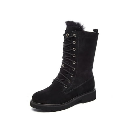 Eloshman Ladies Casual Round Toe Snow Boots Work Fashion Mid Calf Boot Plush Lining Winter Warm Shoes Black 5
Eloshman Ladies Casual Round Toe Snow Boots Work Fashion Mid Calf Boot Plush Lining Winter Warm Shoes Black 5