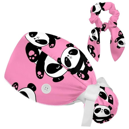 Working Cap with Buttons and Sweatband Scrub Hat Bouffant Caps with Scrunchie Panda Tie Back Hats
Working Cap with Buttons and Sweatband Scrub Hat Bouffant Caps with Scrunchie Panda Tie Back Hats