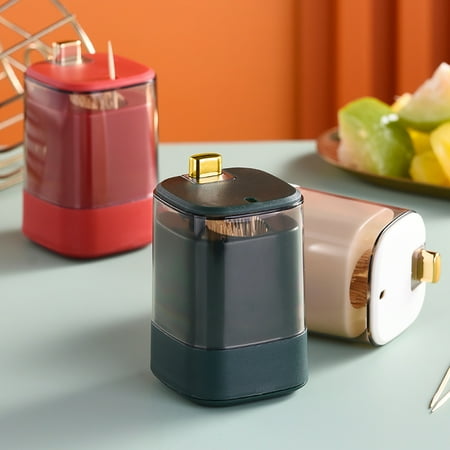 Riguas Toothpick Box Mini High Capacity Dust-proof Food Grade PP Luxury Automatic Pop-up Toothpick Storage Box Home Supplies
Riguas Toothpick Box Mini High Capacity Dust-proof Food Grade PP Luxury Automatic Pop-up Toothpick Storage Box Home Supplies