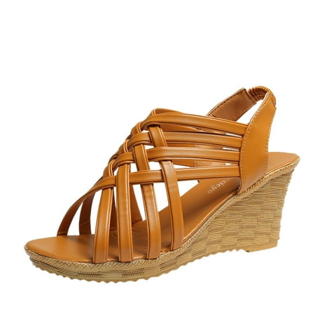 Fashion Women s Casual Shoes Breathable Thick-soled Wedges Leisure Sandals Pu Brown Wedges for Women
Fashion Women s Casual Shoes Breathable Thick-soled Wedges Leisure Sandals Pu Brown Wedges for Women