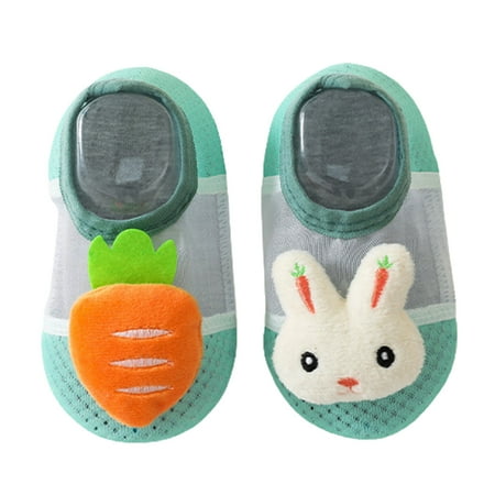 BueatyH 1 Pair First Walkers Shoes Breathable Shock Absorption Anti-slip First Walkers Toddler Mesh Socks for Toddler