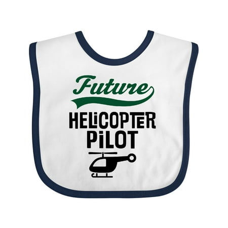 Inktastic Future Helicopter Pilot Gift Baby Boy or Baby Girl Bib