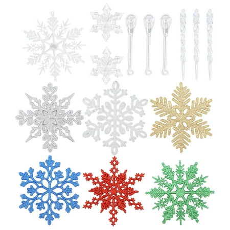 Hemoton 48pcs Christmas Transparent Colourful Glitter Snowflakes Pendant (Mixed Style)
Hemoton 48pcs Christmas Transparent Colourful Glitter Snowflakes Pendant (Mixed Style)