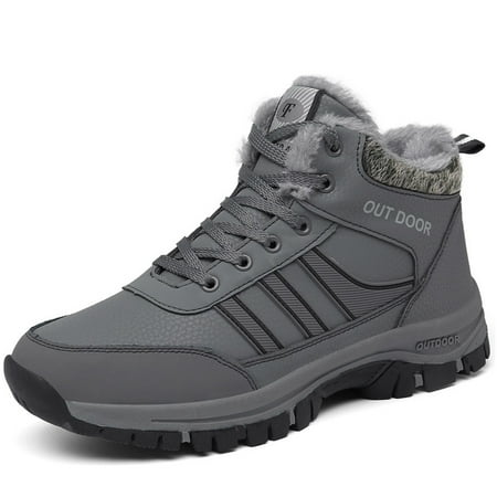 Men‘s Comfortable Snow Boots Warm Plush Lining Hiking Shoes For Outdoor Mountaineering Mountain Climbing Autumn & Winter Black/Grey
Men‘s Comfortable Snow Boots Warm Plush Lining Hiking Shoes For Outdoor Mountaineering Mountain Climbing Autumn & Winter Black/Grey
