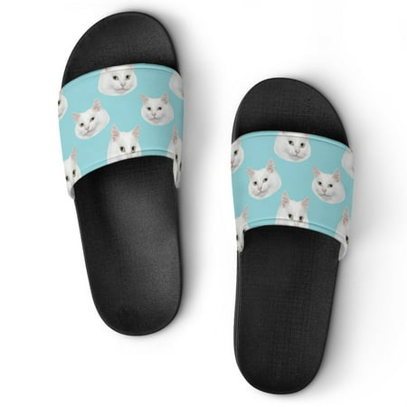 GZHJMY Stylish Slides for Women Men Funny Cat s Heads on Blue Background Soft Flexible Slip-on Sandals Slippers
GZHJMY Stylish Slides for Women Men Funny Cat s Heads on Blue Background Soft Flexible Slip-on Sandals Slippers