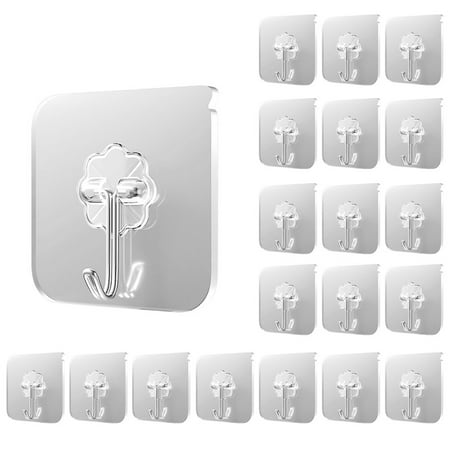 Adhesive Hooks for Hanging Heavy Duty Wall Hooks Self Adhesive Sticky Hooks Waterproof Transparent Hooks for Keys Garage Outdoor Office Workshop Door Sticky Hook 20 Pack ,G40238
Adhesive Hooks for Hanging Heavy Duty Wall Hooks Self Adhesive Sticky Hooks Waterproof Transparent Hooks for Keys Garage Outdoor Office Workshop Door Sticky Hook 20 Pack ,G40238