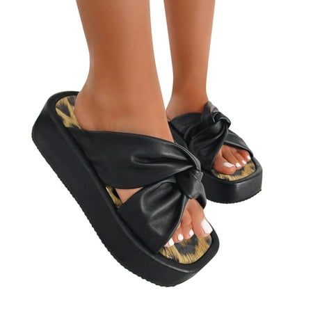 Aayomet Summer Slippers for Women Solid Leather Thick Fashion Bottom Surface Color Casual Sandals Slippers And Ladies Bow Black 9
Aayomet Summer Slippers for Women Solid Leather Thick Fashion Bottom Surface Color Casual Sandals Slippers And Ladies Bow Black 9