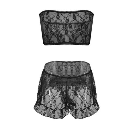 

Women s Lingerie Push Up Lace Nightwear Underwear Sleepwear Bra and Panty Sets for Women Comfy Black S