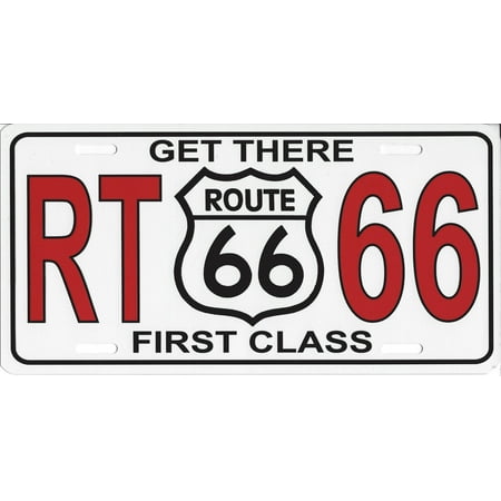 UPC 783935000108 product image for Get There First Class Route 66 Photo License Plate | upcitemdb.com
