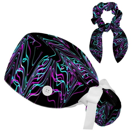 Working Cap with Buttons and Sweatband Scrub Hat Bouffant Caps with Scrunchie Abstract Tie Back Hats
Working Cap with Buttons and Sweatband Scrub Hat Bouffant Caps with Scrunchie Abstract Tie Back Hats