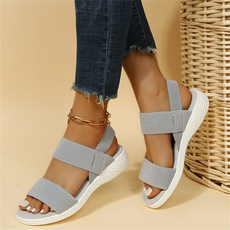 YOLAI Ladies Fashion Summer Solid Color Mesh Breathable Flat Fish Mouth Roman Sandals
YOLAI Ladies Fashion Summer Solid Color Mesh Breathable Flat Fish Mouth Roman Sandals