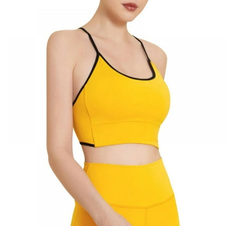 Women s Cross Back Sports Bra - Padded Racerback Low Impact Spaghetti Thin Strap Backless Workout Yoga Bra
Women s Cross Back Sports Bra - Padded Racerback Low Impact Spaghetti Thin Strap Backless Workout Yoga Bra
