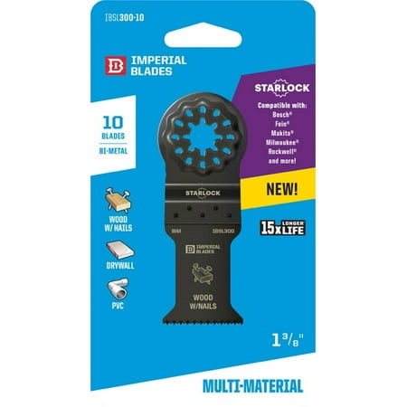 Imperial Blades Starlock 1-3/8 Standard Wood And Nails Blade 10Pc