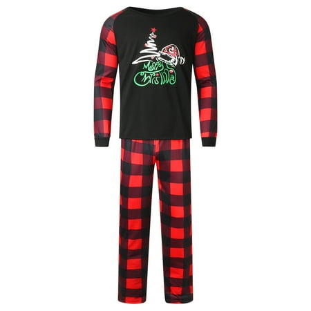 Christmas Pjs Letter Plaid Print Long Sleeve T Shirt Top And Pants Xmas Sleepwear Holiday Family Matching Pajamas Outfit
Christmas Pjs Letter Plaid Print Long Sleeve T Shirt Top And Pants Xmas Sleepwear Holiday Family Matching Pajamas Outfit