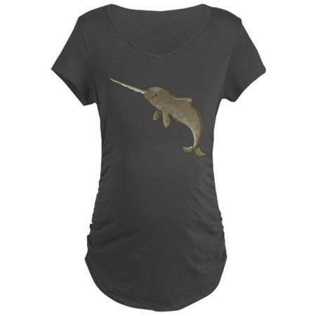 CafePress - Narwhal Maternity T Shirt - Maternity Dark T-Shirt