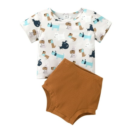Sunisery Newborn Infant Baby Boys Girls 2Pcs Clothes Sets Cute Animal Printed Short Sleeve T-shirt + Shorts Outfits Brown 0-3 Months
Sunisery Newborn Infant Baby Boys Girls 2Pcs Clothes Sets Cute Animal Printed Short Sleeve T-shirt + Shorts Outfits Brown 0-3 Months