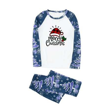 Honeeladyy Parent-child Warm Christmas Set Printed Home Wear Pajamas Two-piece Mom Set Blue Discount
Honeeladyy Parent-child Warm Christmas Set Printed Home Wear Pajamas Two-piece Mom Set Blue Discount