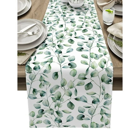 Watercolor Eucalyptus Leaves Plant Table Runner Home Party Decorative Tablecloth Cotton Linen Table Runners for Wedding
Watercolor Eucalyptus Leaves Plant Table Runner Home Party Decorative Tablecloth Cotton Linen Table Runners for Wedding