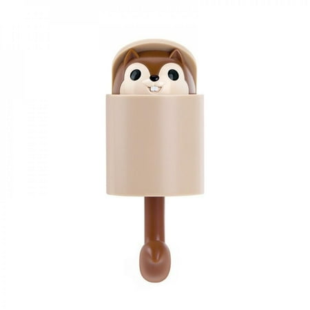 Cartoon Squirrel Decorative Hooks Key Holder Wall Mounted Adhesive Coat Hanger Hat Rack Sundries Organizer Wall Accessories