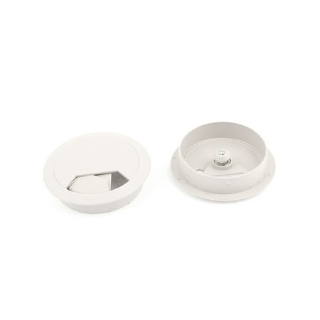 2 Pcs 58mm Diameter Desk Wire Cord Cable Organizer Grommets Hole