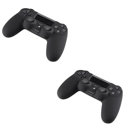 Insten 2-pack Black Silicone Case Skin for PlayStation 4 PS4 Controller