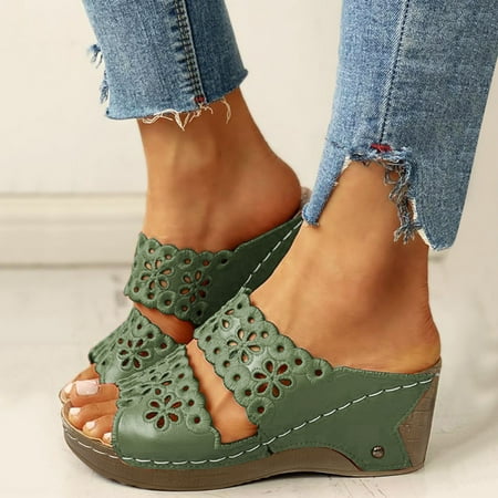 Christmas Ladies Fashion Solid Color Flower Embroidered Cutout Platform Wedge Roman Sandals
Christmas Ladies Fashion Solid Color Flower Embroidered Cutout Platform Wedge Roman Sandals