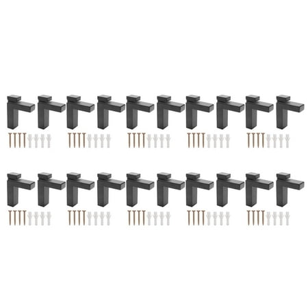20 Pcs Adjustable Wood/Glass Shelf Bracket Wall Mount Heavy Duty Floating Brackets for 3-28mm Thick Shelves Black
20 Pcs Adjustable Wood/Glass Shelf Bracket Wall Mount Heavy Duty Floating Brackets for 3-28mm Thick Shelves Black