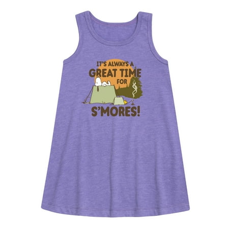 Peanuts - It s Always A Great Time for Smores - Toddler and Youth Girls A-line Dress
Peanuts - It s Always A Great Time for Smores - Toddler and Youth Girls A-line Dress