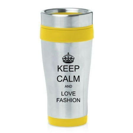 Yellow 16oz Insulated Stainless Steel Travel Mug Z2185 Keep Calm and Love Fashion Crown MIP
Yellow 16oz Insulated Stainless Steel Travel Mug Z2185 Keep Calm and Love Fashion Crown MIP