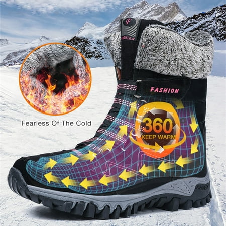 Hiking Boots Waterproof Lightweight Warm Non Slip Outdoor Shoes