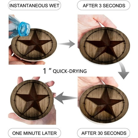 ZHANZZK Rustic Western Barn Texas Star on Old Wooden Plank Set of 6 Round Coaster for Drinks Absorbent Ceramic Stone Coasters Cup Mat with Cork Base for Home Kitchen Room Coffee Table Bar Decor
ZHANZZK Rustic Western Barn Texas Star on Old Wooden Plank Set of 6 Round Coaster for Drinks Absorbent Ceramic Stone Coasters Cup Mat with Cork Base for Home Kitchen Room Coffee Table Bar Decor