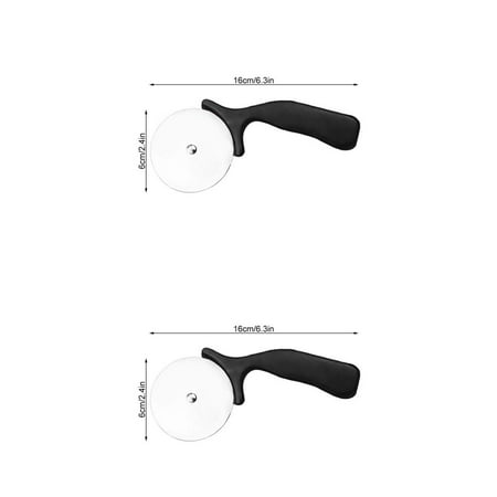 2pcs Stainless Steel Round Pizza Wheel Pastry Slicer Roller Dough Divider with Non-slip Handle Black
2pcs Stainless Steel Round Pizza Wheel Pastry Slicer Roller Dough Divider with Non-slip Handle Black