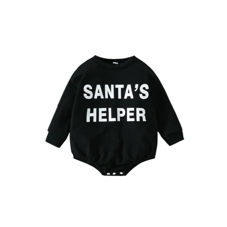 Meihuida Toddlers Baby Girl Boy Christmas Romper Letter Print Crew Neck Long Sleeve Sweatshirt Jumpsuit 0-24 Months
Meihuida Toddlers Baby Girl Boy Christmas Romper Letter Print Crew Neck Long Sleeve Sweatshirt Jumpsuit 0-24 Months
