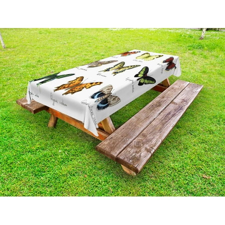 Butterfly Outdoor Tablecloth Watercolor Style Spring Insects Urania Helius Saturnia Pavonia Animal Design Decorative Washable Fabric Picnic Tablecloth 58 X 104 Inches Multicolor by Ambesonne
Butterfly Outdoor Tablecloth Watercolor Style Spring Insects Urania Helius Saturnia Pavonia Animal Design Decorative Washable Fabric Picnic Tablecloth 58 X 104 Inches Multicolor by Ambesonne