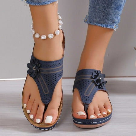 YODETEY Sandals for Women Women s Plus-size Solid Color Flower Casual Comfortable Lunge Sandals Blue
YODETEY Sandals for Women Women s Plus-size Solid Color Flower Casual Comfortable Lunge Sandals Blue