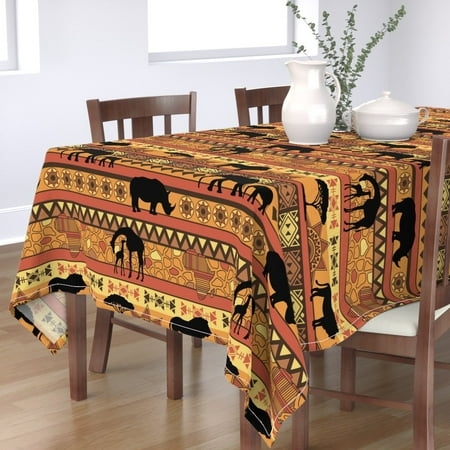Cotton Sateen Tablecloth 70 Square - Safari Style African Earth Animals Rhino Elephant Giraffe Landscape Geometric Orange Large Fair Print Custom Table Linens by Spoonflower
Cotton Sateen Tablecloth 70 Square - Safari Style African Earth Animals Rhino Elephant Giraffe Landscape Geometric Orange Large Fair Print Custom Table Linens by Spoonflower