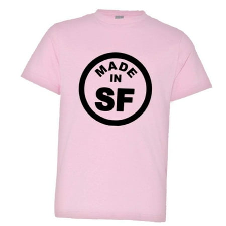 PleaseMeTees™ Youth From Born Made In San Francisco CA Logo Label HQ Tee