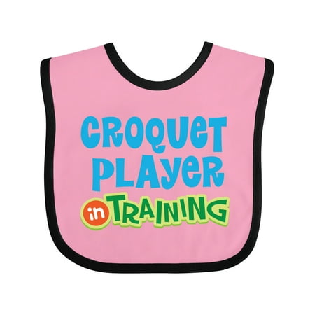 Inktastic Croquet Player in Training Gift Baby Boy or Baby Girl Bib