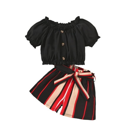 ZRBYWB Toddler Girls Clothes Short Sleeve Stripe Print Casual T Shirt Tops Shorts 2Pcs Set Outfits Baby Clothes
ZRBYWB Toddler Girls Clothes Short Sleeve Stripe Print Casual T Shirt Tops Shorts 2Pcs Set Outfits Baby Clothes