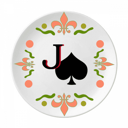 Peace Jacky Spade J Poker Flower Ceramics Plate Tableware Dinner Dish