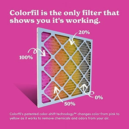 16x16x1 Air Filter by Colorfil | Color Changing Filters Designed for Cat and Dog Odor | MERV 8 Filter | Air FIlter 16x16x1 | Air Conditioner Filter | HVAC Filter for Pet Hair | 16x16 Air Filter 4 pack
16x16x1 Air Filter by Colorfil | Color Changing Filters Designed for Cat and Dog Odor | MERV 8 Filter | Air FIlter 16x16x1 | Air Conditioner Filter | HVAC Filter for Pet Hair | 16x16 Air Filter 4 pack