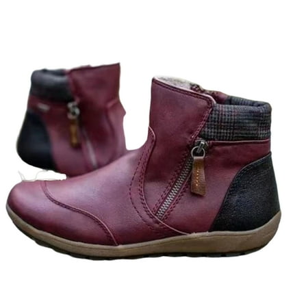 asdoklhq Womens Waterproof Work Boots Low-top Ankle Boots Contrast Color Stitching Flat-heeled Viscose Shoes Round Toe Snow Boots Women
asdoklhq Womens Waterproof Work Boots Low-top Ankle Boots Contrast Color Stitching Flat-heeled Viscose Shoes Round Toe Snow Boots Women