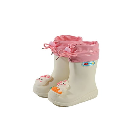 Tenmix Boys Girls Garden Shoes Cartoon Rain Boot Waterproof Rubber Boots Wide Calf Rainboot Kids Comfort Non-slip White Removable Plush Lined 11.5C
Tenmix Boys Girls Garden Shoes Cartoon Rain Boot Waterproof Rubber Boots Wide Calf Rainboot Kids Comfort Non-slip White Removable Plush Lined 11.5C