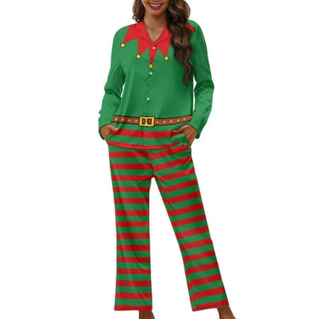 Renewold Christmas Elf Clothing Button Down Sleepwear Pjs Size XS 2 PCS Comfortable Long Sleeve Tee Pajama Elastic Waist Pants Set for Women Cozy Pullover Tops
Renewold Christmas Elf Clothing Button Down Sleepwear Pjs Size XS 2 PCS Comfortable Long Sleeve Tee Pajama Elastic Waist Pants Set for Women Cozy Pullover Tops