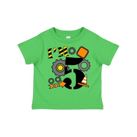 Inktastic I m Five- Construction Birthday Gift Toddler Boy or Toddler Girl T-Shirt